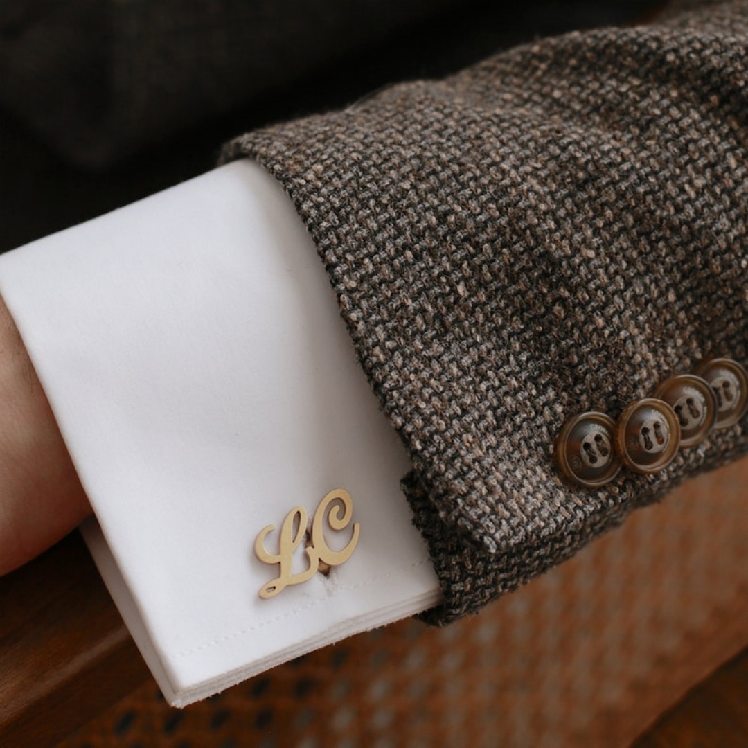 カスタムネームカフスボタン男性用ステンレス鋼パーソナライズ文 - Tie Clip Silver のレビューと価格